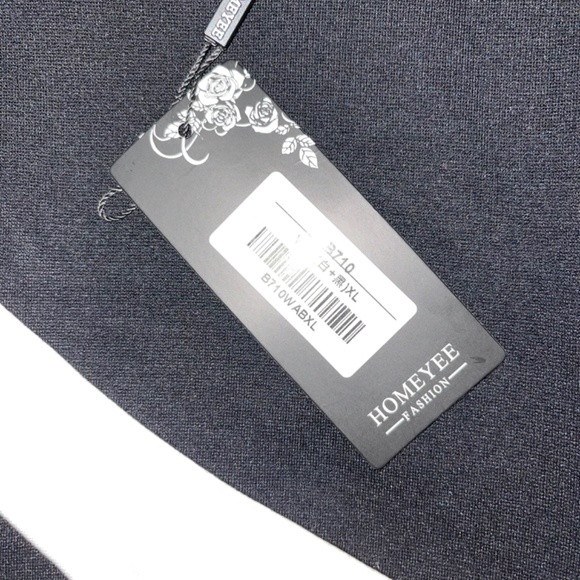 HOMEYEE Black/White Dress Ladies Size XL - Picture 7 of 8